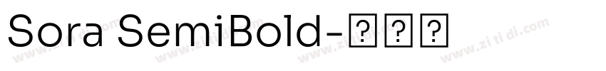 Sora SemiBold字体转换